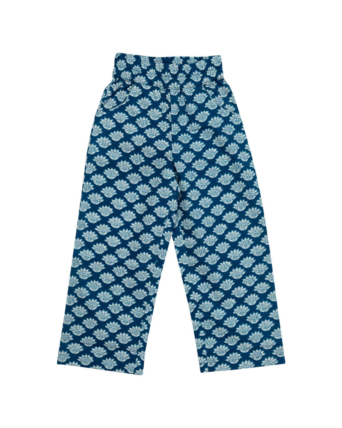 Mixed Blue Block Print Legging Set