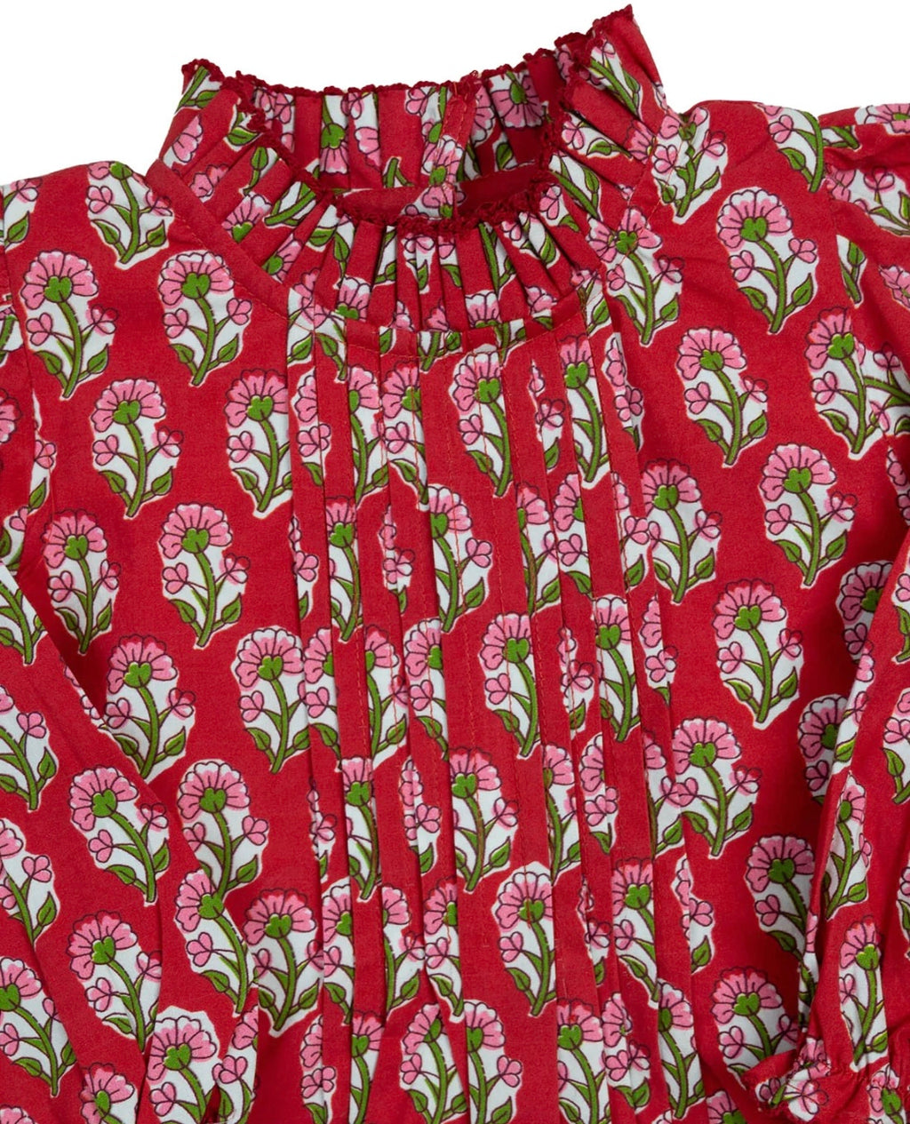 Crimson petal block print bubble