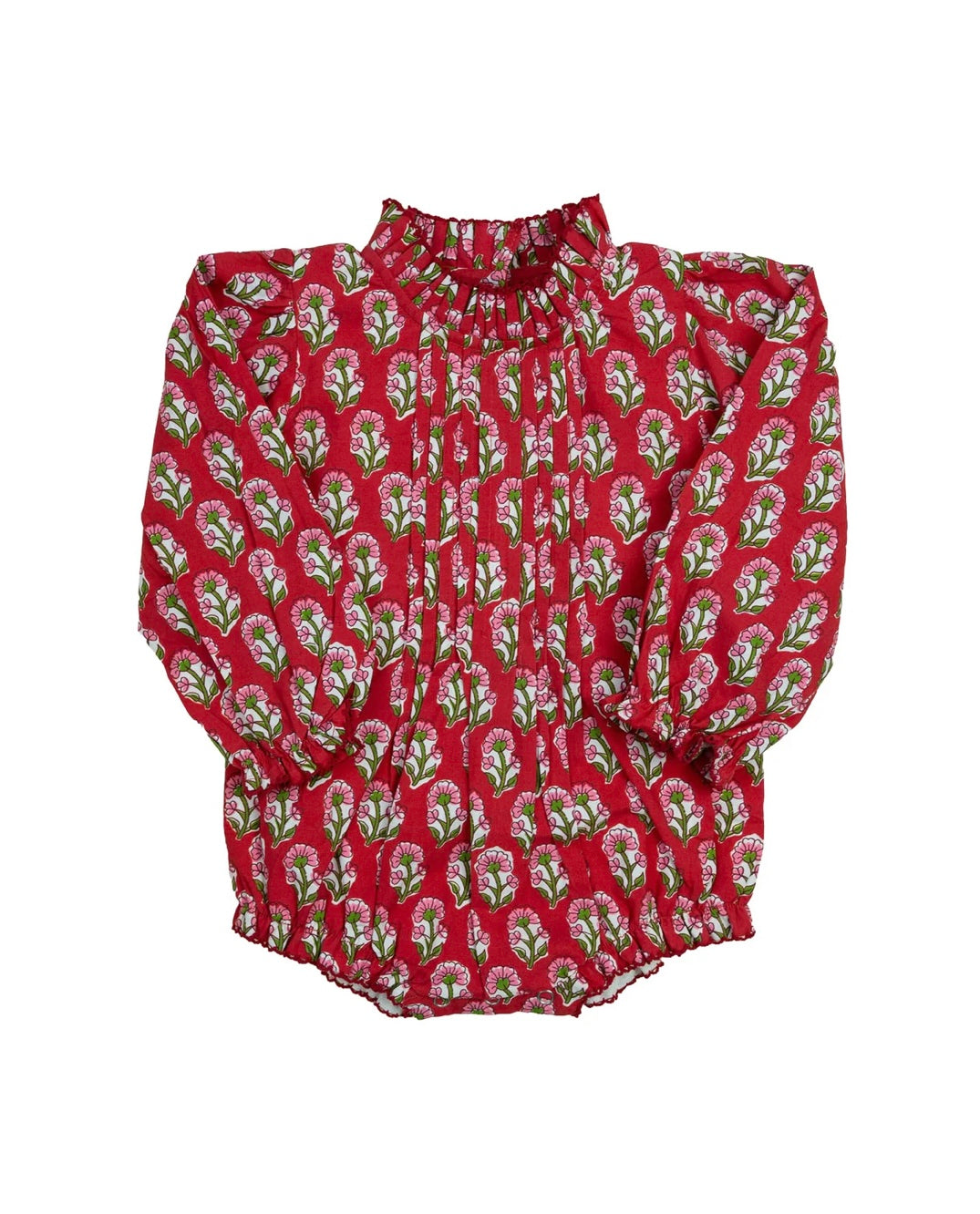 Crimson petal block print bubble