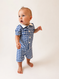 Blue Gingham Short Set