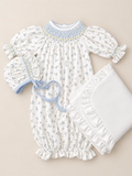 Blue Floral Pima Cotton Take Me Home Set