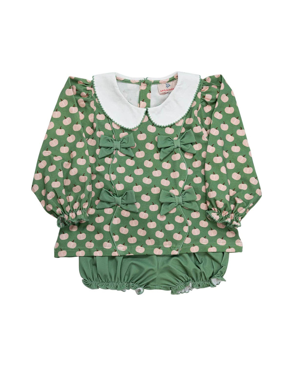 Sage Green Pumpkin Knit Bloomer Set